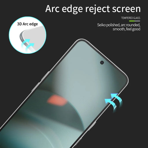 PINWUYO For Nothing Phone (3) 5G Tempered Glass Film  Explosion-proof 9H 3D Full Screen Protector - Black - 2