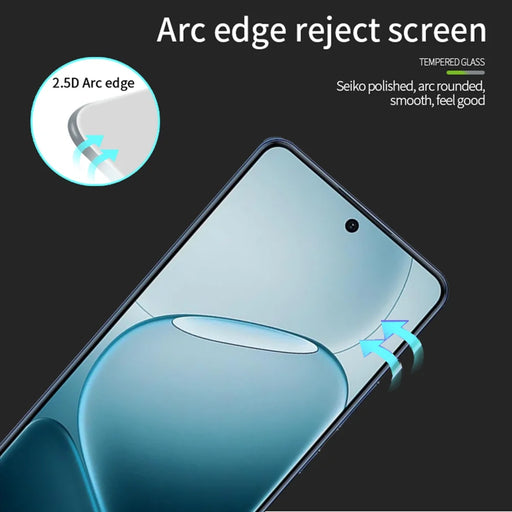 MOFI For Oppo A6 Max 5G / Oppo A6 GT 5G Screen Protector  9H Full Glue Full Coverage High Aluminum-Silicon Glass Film - Black - 2