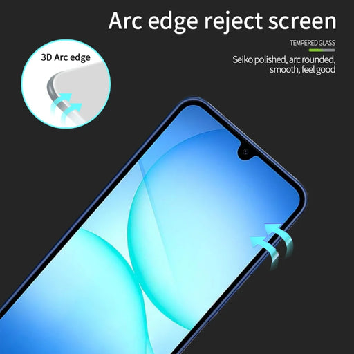 PINWUYO For Samsung Galaxy A17 5G Tempered Glass Film  Explosion-proof 9H 3D Full Screen Protector - Black - 2