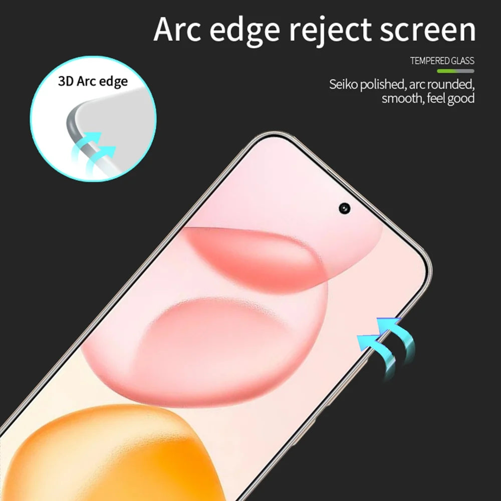 PINWUYO For Huawei Pura 80 Tempered Glass Film  Explosion-proof 9H 3D Full Screen Protector - Black - 2