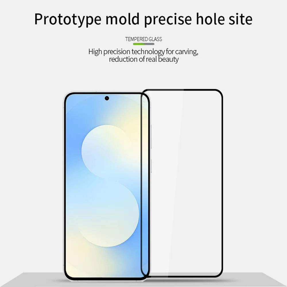 MOFI For Samsung Galaxy S25 FE Screen Protector  9H Full Glue Full Coverage High Aluminum-Silicon Glass Film - Black - 3