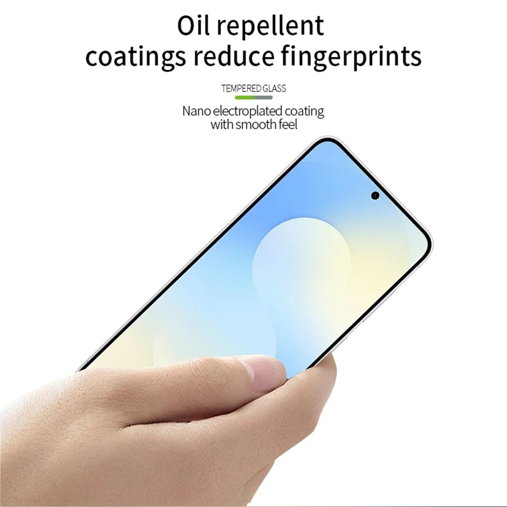 MOFI For Samsung Galaxy S25 FE Screen Protector  9H Full Glue Full Coverage High Aluminum-Silicon Glass Film - Black - 4