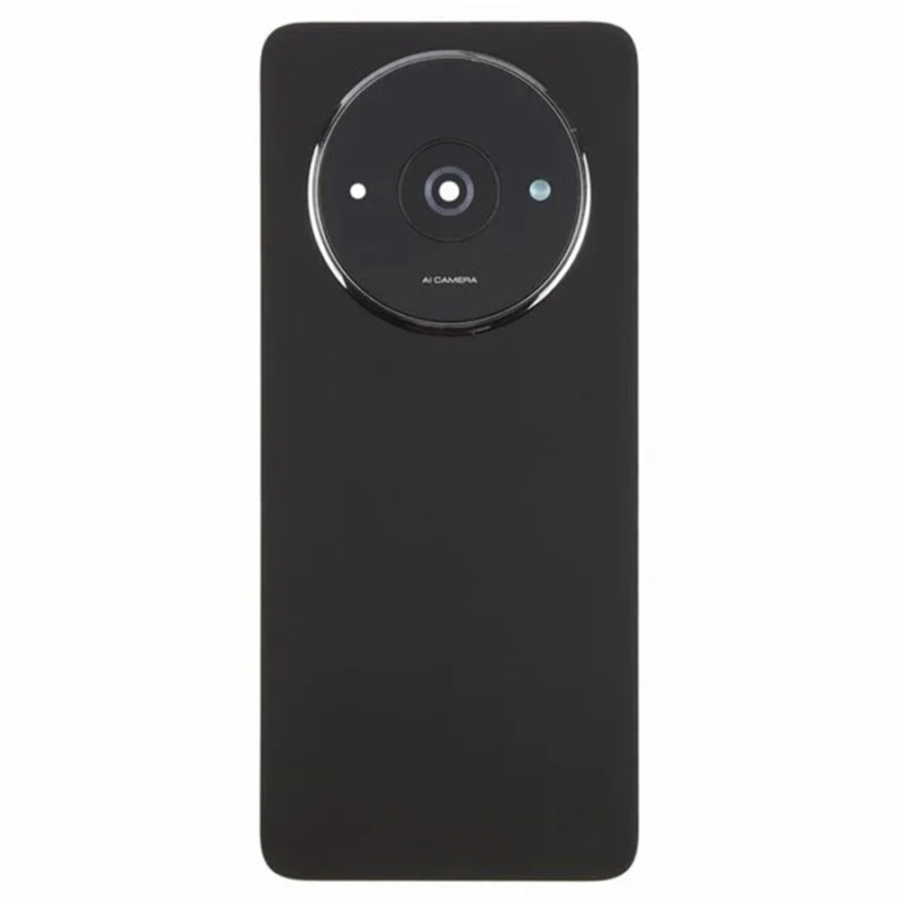 For Xiaomi Redmi A3 4G Back Battery Housing Cover with Camera Ring Lens Cover Spare Part (Without Logo) - Black - 2