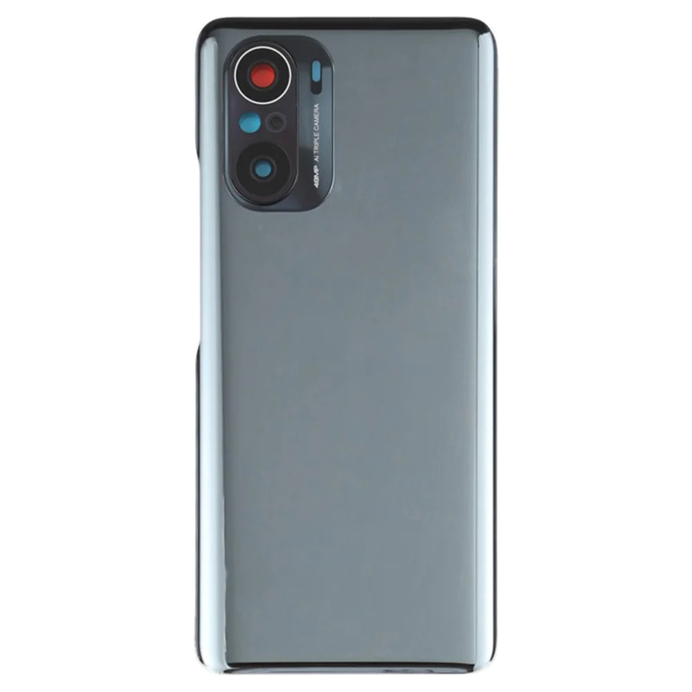 For Xiaomi Poco F3 Battery Cover Back Rear Housing with Camera Ring Cover Parts (without Logo) - Black - 2
