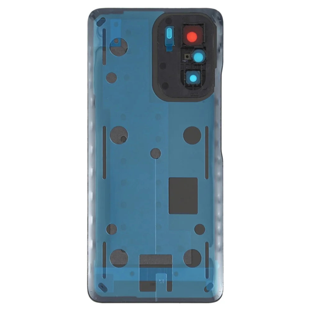 For Xiaomi Poco F3 Battery Cover Back Rear Housing with Camera Ring Cover Parts (without Logo) - Black - 3
