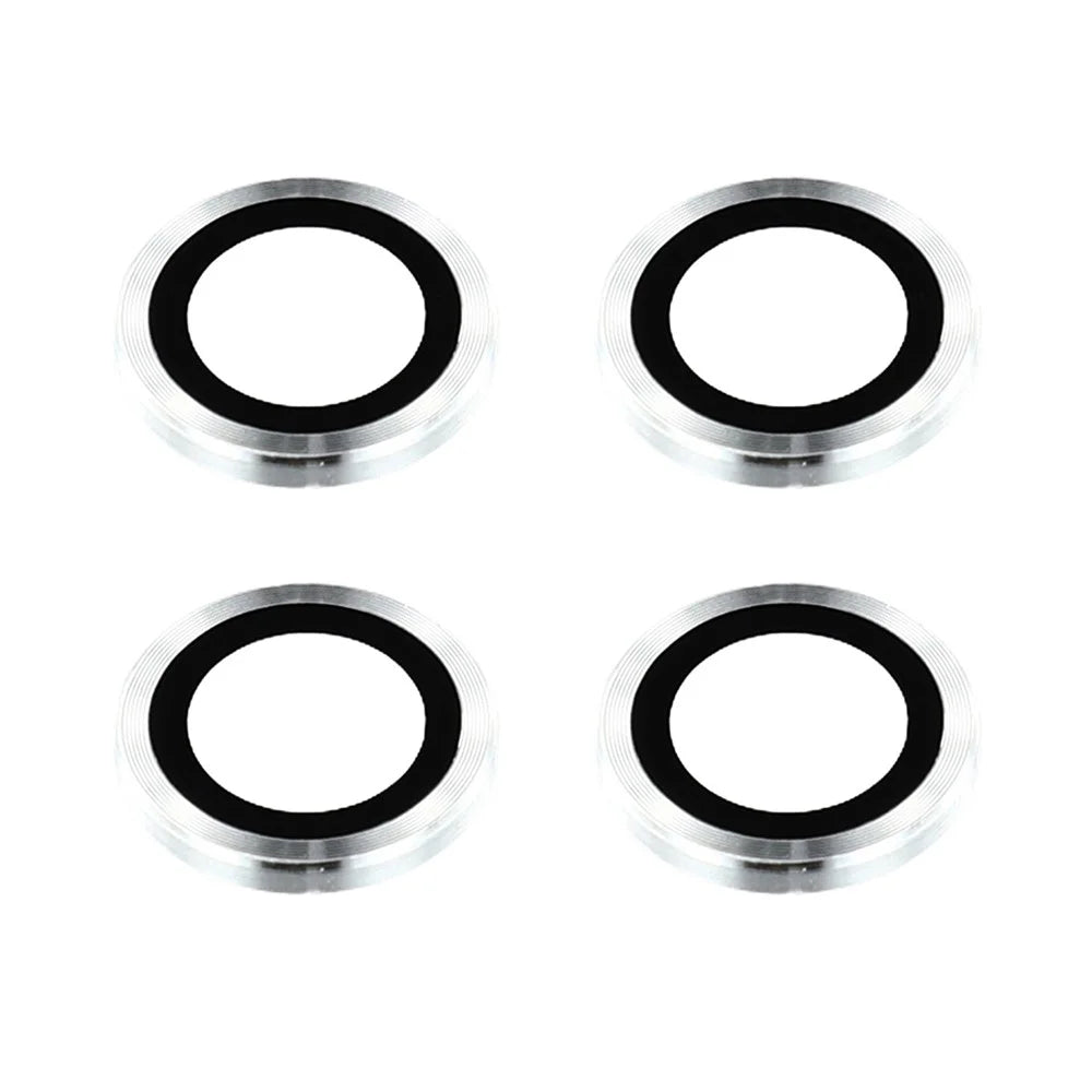 For Xiaomi 17 1 Set Camera Lens Protector Metal Frame + Tempered Glass Lens Film (NOT Complete Covering) - Silver - 3