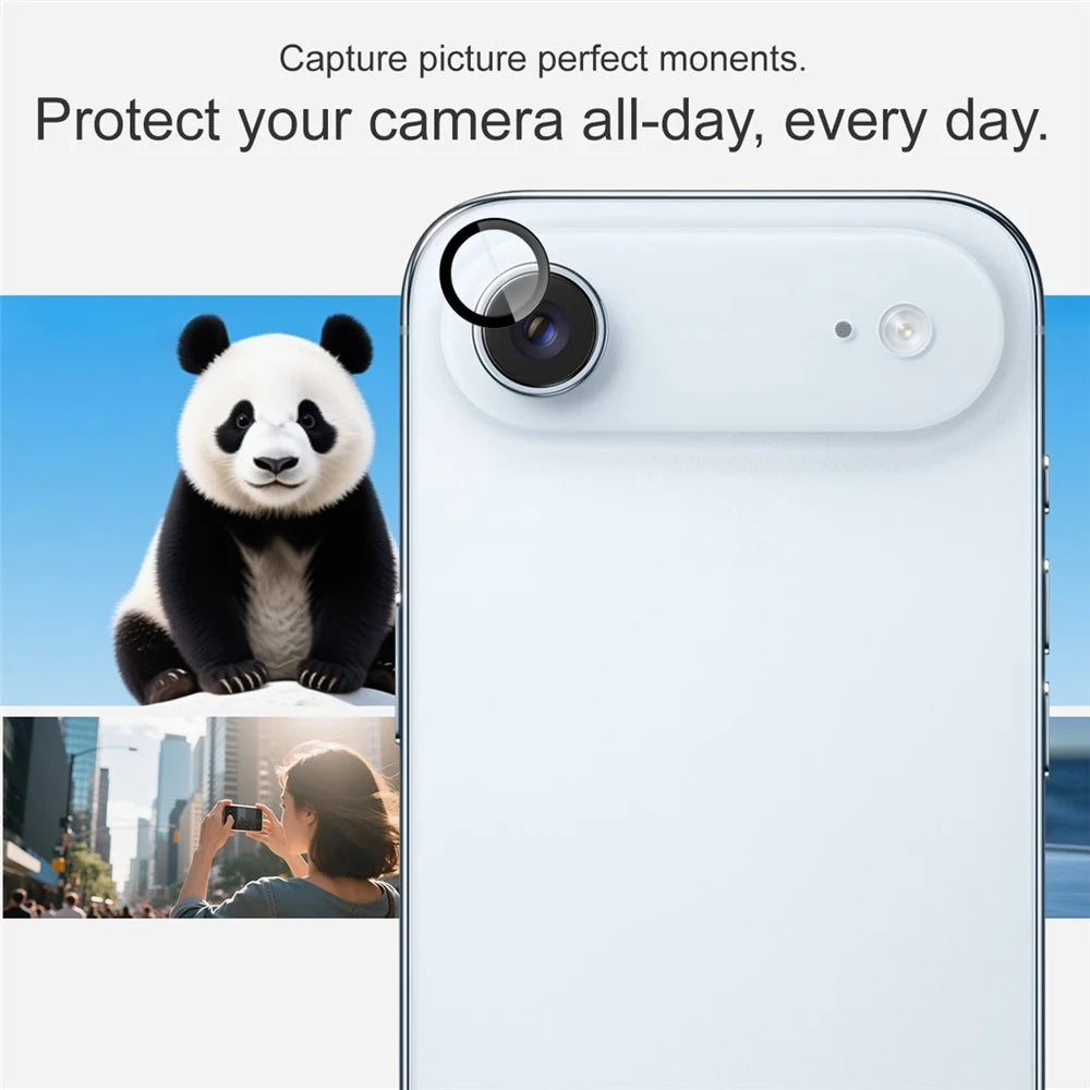 IMAK For iPhone Air Tempered Glass Full Coverage Camera Lens Protector with Self Positioning Frame (Complete Covering) - 5