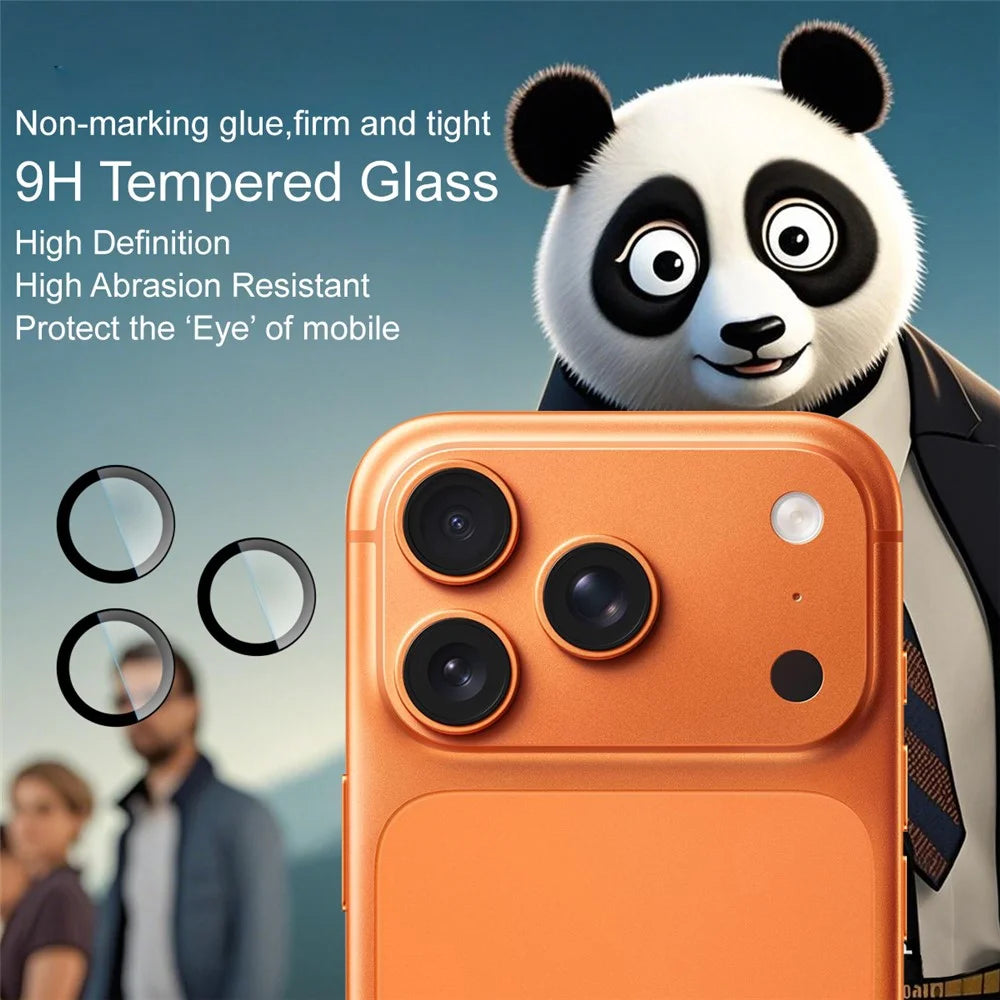 IMAK For iPhone 17 Pro / 17 Pro Max Tempered Glass Full Coverage Camera Lens Protector with Self Positioning Frame (Complete Covering) - 3