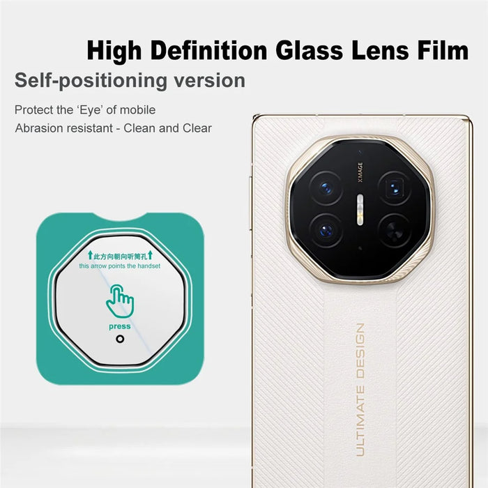 IMAK For Huawei Mate XTs Ultimate Tempered Glass Full Coverage Camera Lens Protector with Self Positioning Frame (Black Version) - 2