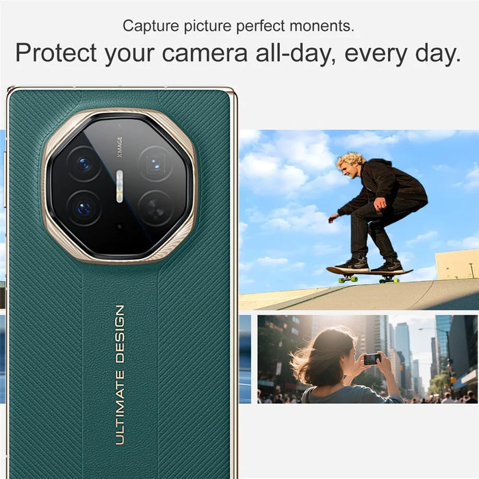 IMAK For Huawei Mate XTs Ultimate Tempered Glass Full Coverage Camera Lens Protector with Self Positioning Frame (Black Version) - 5