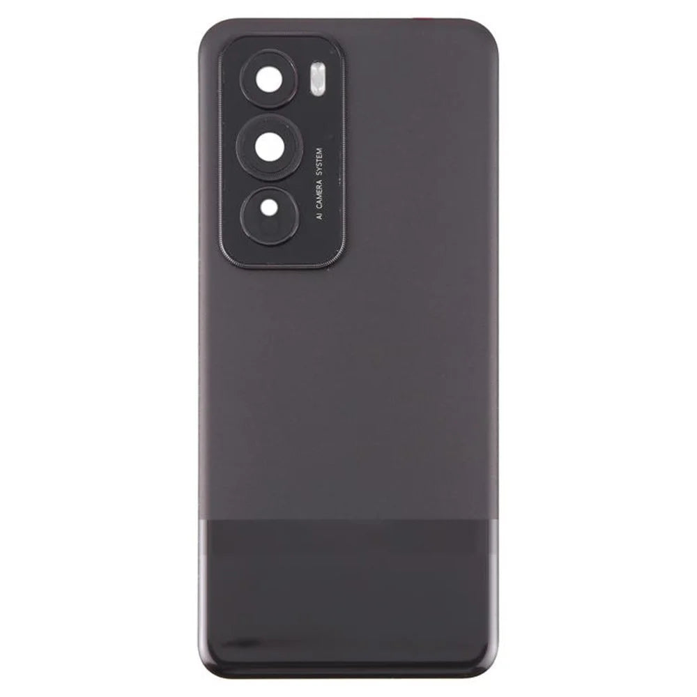For Oppo Reno12 Pro 5G (Global) Battery Cover Matte Back Rear Housing with Camera Ring Cover Parts (Without Logo) - Brown - 2
