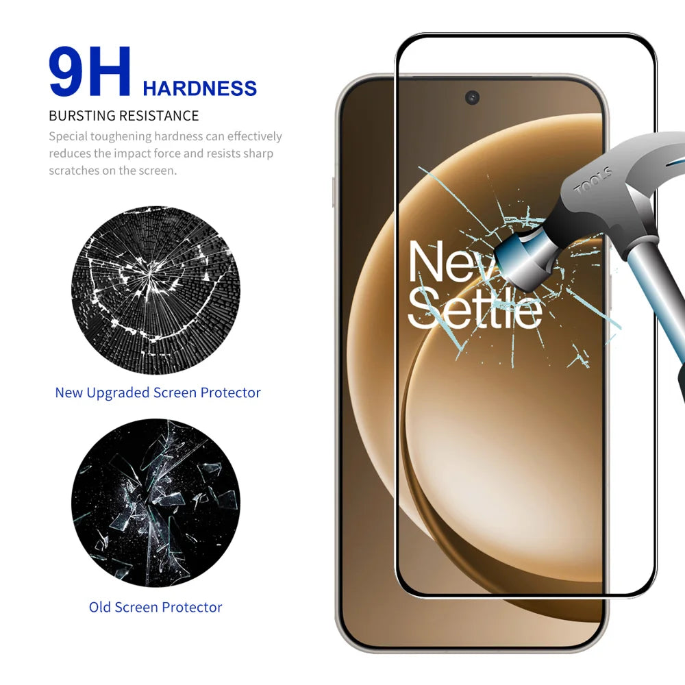 ENKAY HAT PRINCE For OnePlus 15 5G Screen Protector   Silk Print 0.18mm Tempered Glass (Fingerprint Unlock) - Transparent - 4