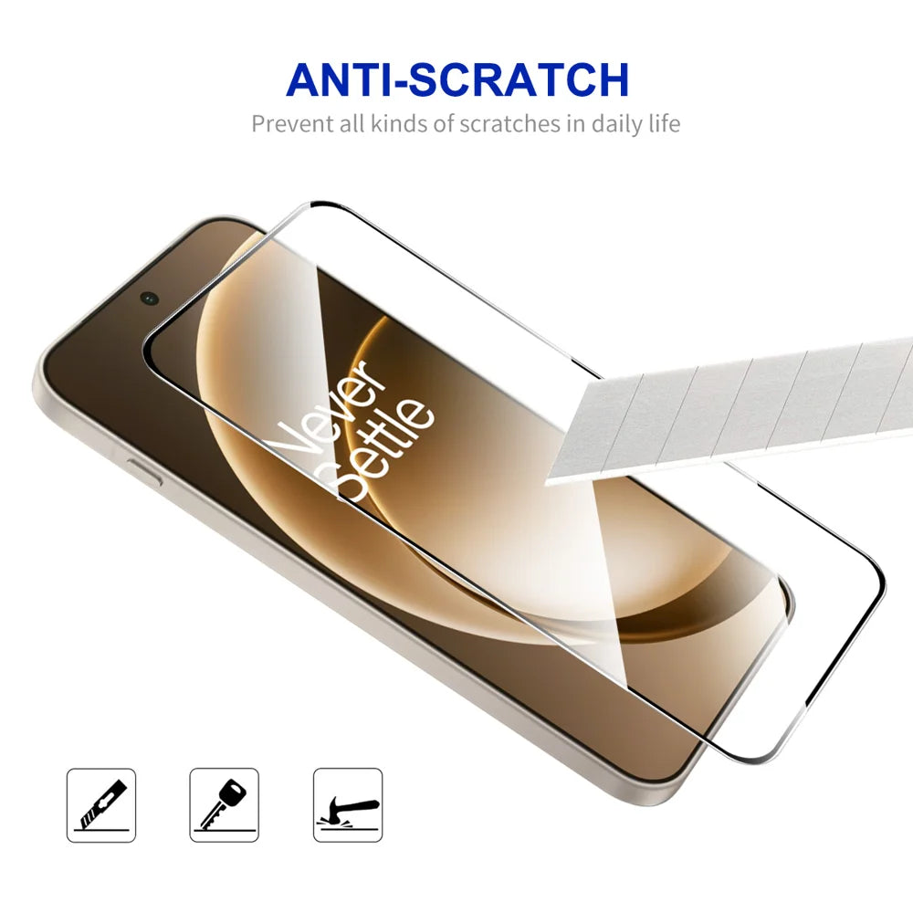ENKAY HAT PRINCE For OnePlus 15 5G Screen Protector   Silk Print 0.18mm Tempered Glass (Fingerprint Unlock) - Transparent - 5