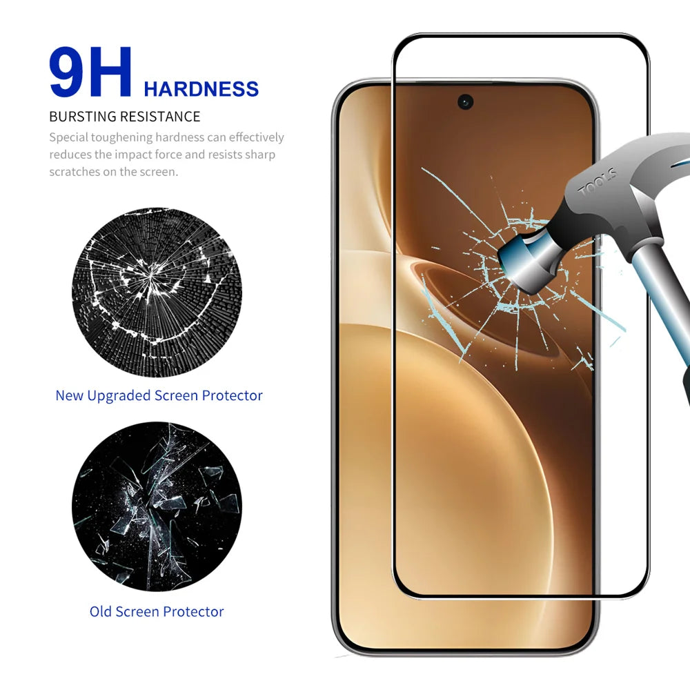 ENKAY HAT PRINCE For vivo X300 Pro 5G Screen Protector   Silk Print 0.18mm Tempered Glass (Fingerprint Unlock) - Transparent - 4