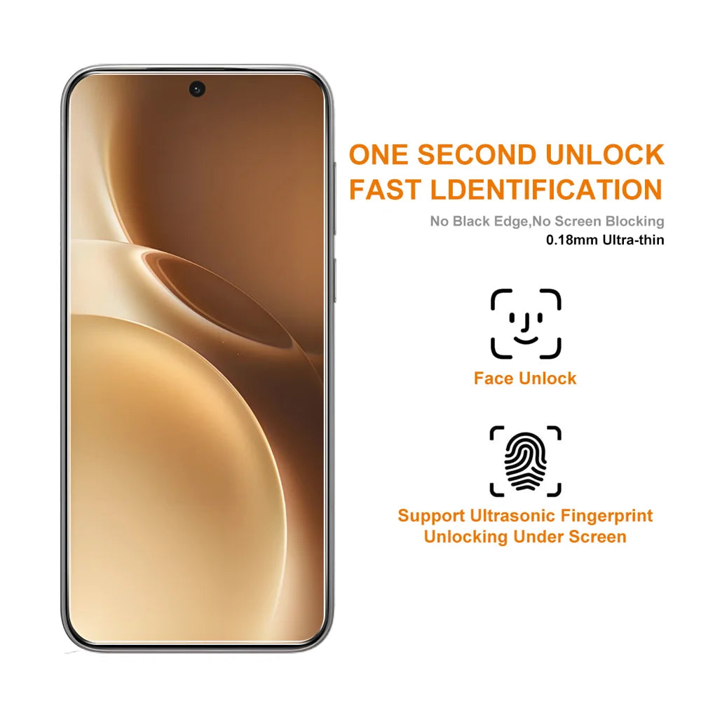 ENKAY HAT PRINCE For vivo X300 5G Screen Protector   Fingerprint Unlock 0.18mm High Aluminum-silicon Glass - Transparent - 3