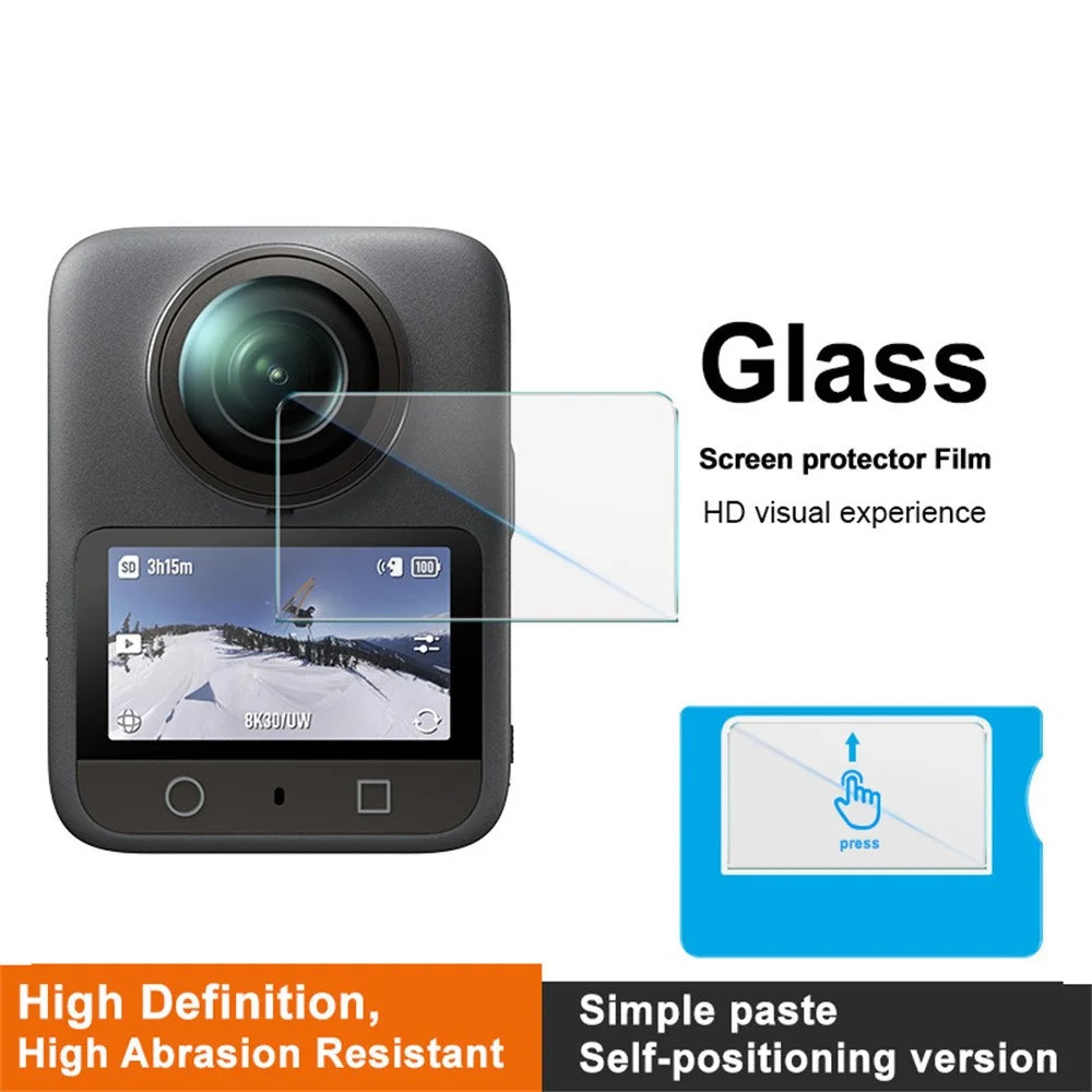 IMAK For DJI Osmo 360 Clear Tempered Glass Screen Protector with Self Positioning Frame - 3