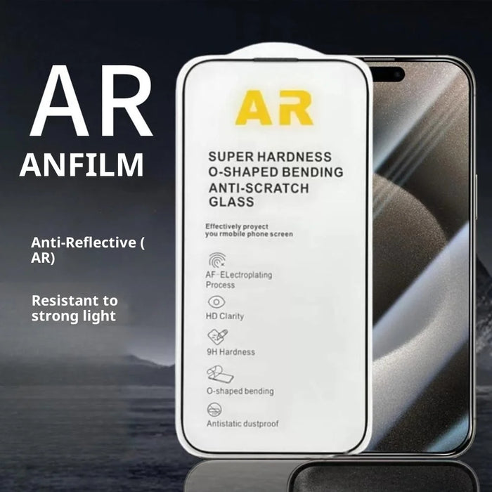 For iPhone 16 Pro Screen Protector AR Anti Reflective HD Full Glue High Aluminium-Silicon Glass Film - 3