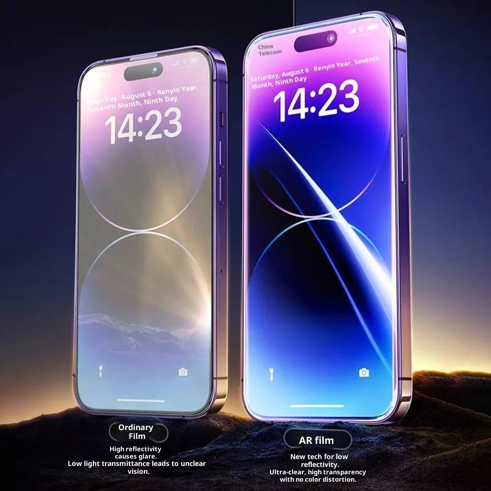 For iPhone 16 Pro Max Screen Protector AR Anti Reflective HD Full Glue High Aluminium-Silicon Glass Film - 7