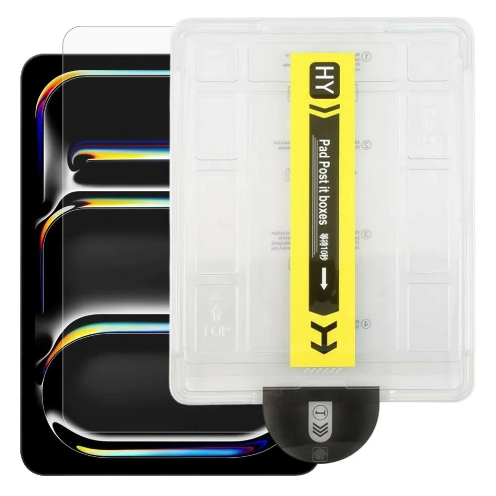 For iPad Pro 13 (2025)  /  (2024) Screen Protector Tempered Glass HD Film with Automatic Dust Removal Tool - 1