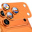 RURIHAI For iPhone 17 Pro Max Matte Full Coverage Camera Lens Protector Titanium Alloy Frame Tempered Glass Lens Film - Orange - 1