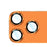 RURIHAI For iPhone 17 Pro Max Matte Full Coverage Camera Lens Protector Titanium Alloy Frame Tempered Glass Lens Film - Orange - 2
