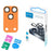 RURIHAI For iPhone 17 Pro Max Matte Full Coverage Camera Lens Protector Titanium Alloy Frame Tempered Glass Lens Film - Orange - 5