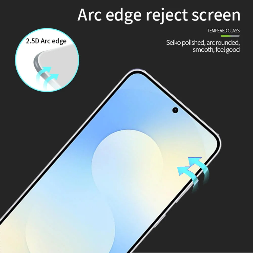 PINWUYO For Samsung Galaxy S25 FE Tempered Glass Film  JK Series-2 9H Full Screen Protector - Black - 2