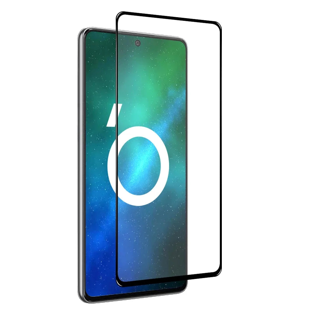 NORTHJO A+ 0.3mm 2.5D Screen Protector for Samsung Galaxy A73 5G, Full Cover Silk Printing High Aluminum-silicon Glass Anti-fingerprint Film - Black - 3