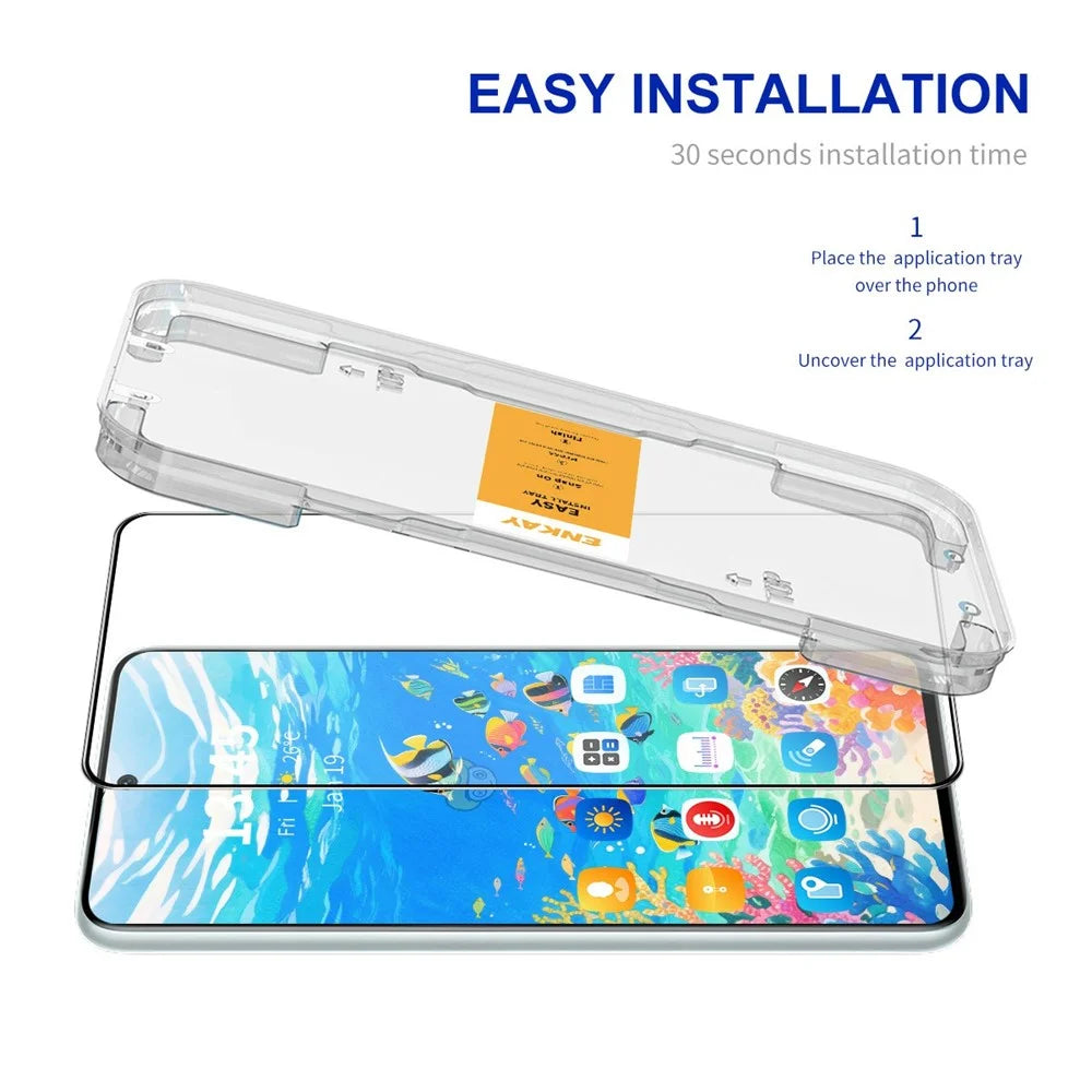 ENKAY HAT PRINCE For Honor Magic8 5G Screen Protector 0.18mm Silk Printing Full Glue High Aluminium-Silicon Glass Film Fingerprint Unlock - 3
