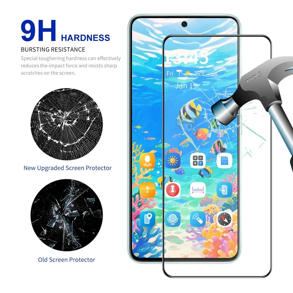 ENKAY HAT PRINCE For Honor Magic8 5G Screen Protector 0.18mm Silk Printing Full Glue High Aluminium-Silicon Glass Film Fingerprint Unlock - 6