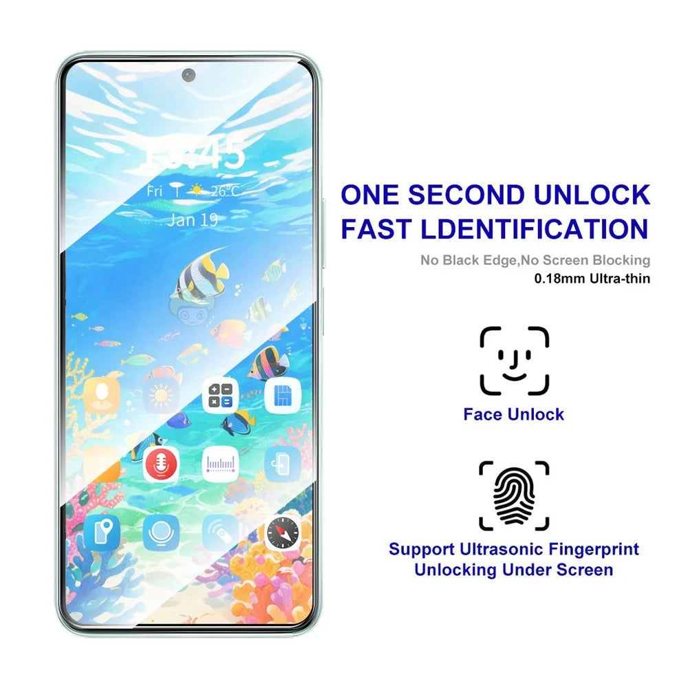 ENKAY HAT PRINCE For OnePlus 15 5G Screen Protector 0.18mm Silk Printing Full Glue High Aluminium-Silicon Glass Film Fingerprint Unlock - 4