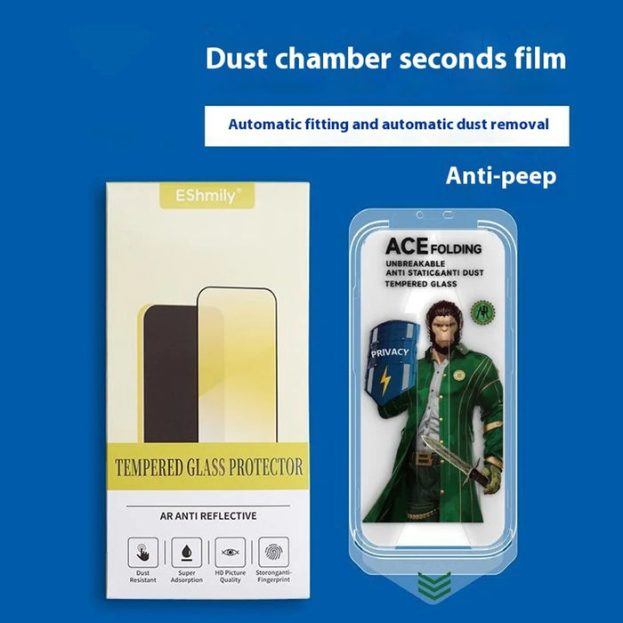 ESHMILY For iPhone 17 Screen Protector 2.5D High Aluminium-Silicon Glass Anti Spy Film with Easy Installation Tool - 5