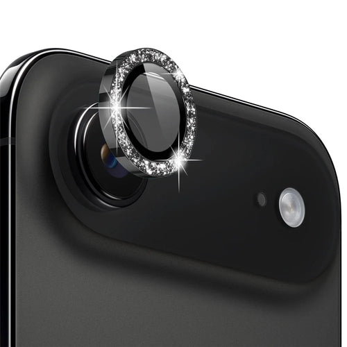 NORTHJO 1 Set For iPhone Air Camera Lens Film Tempered Glass+Metal Glitter Rear Lens Protector - Black - 1