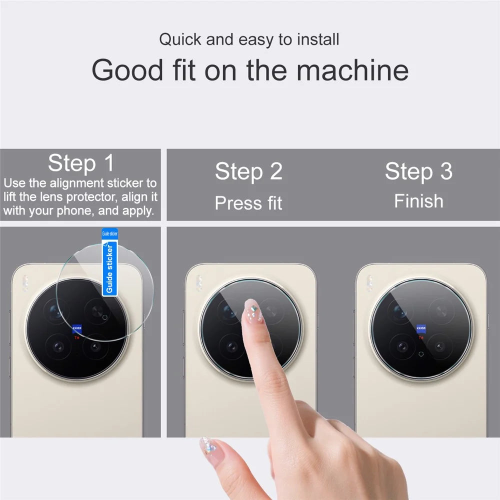 IMAK For vivo X300 Pro 5G Full Coverage Camera Lens Protector Slim Tempered Glass Lens Film - 4