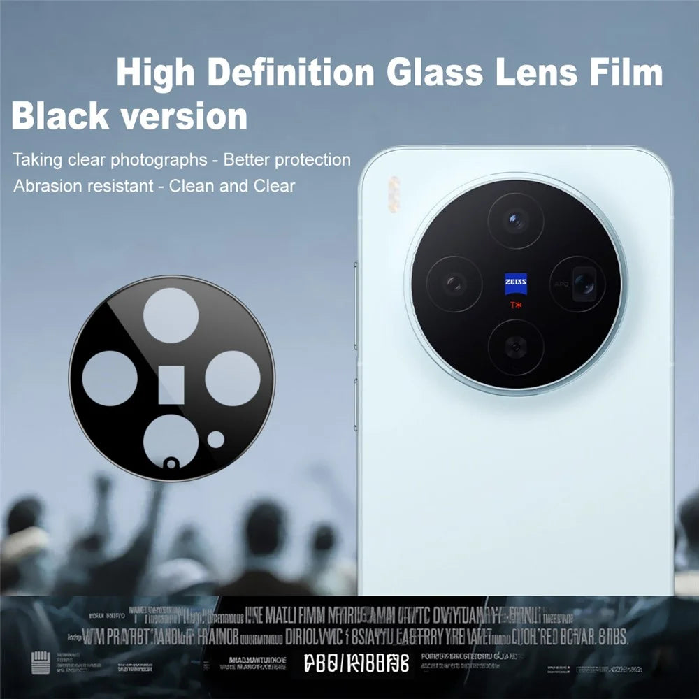 IMAK For vivo X300 5G Full Coverage Camera Lens Protector Tempered Glass HD Clear Lens Film (Black Version) - 2