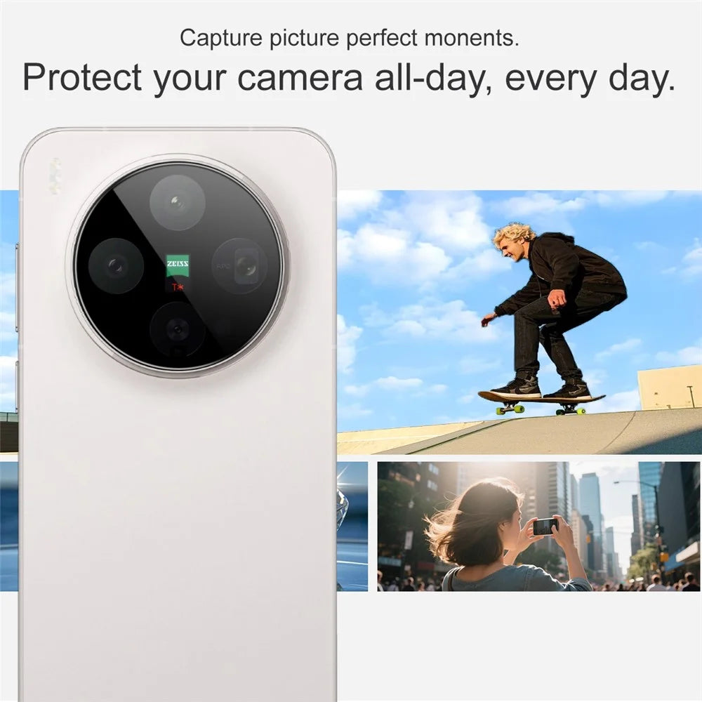 IMAK For vivo X300 5G Full Coverage Camera Lens Protector Tempered Glass HD Clear Lens Film (Black Version) - 5