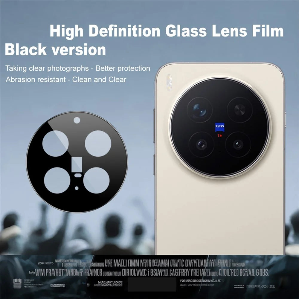 IMAK For vivo X300 Pro 5G Full Coverage Camera Lens Protector Tempered Glass HD Clear Lens Film (Black Version) - 2
