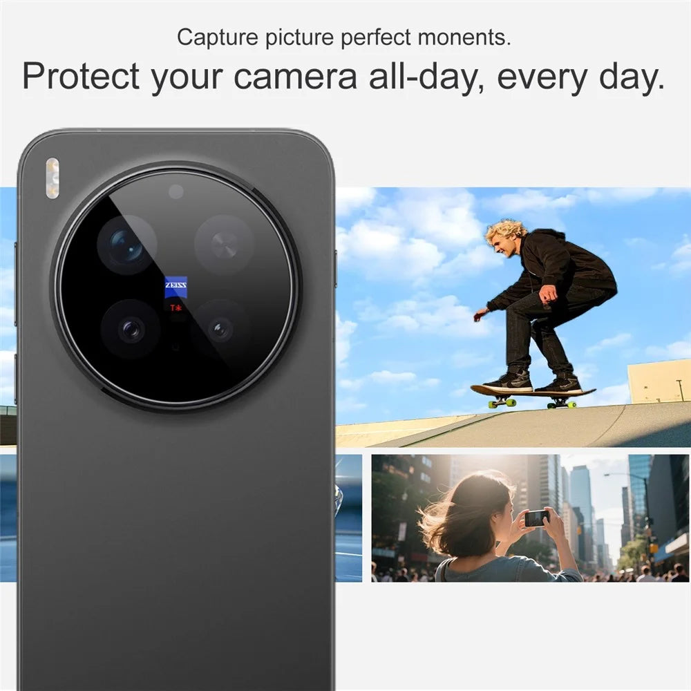IMAK For vivo X300 Pro 5G Full Coverage Camera Lens Protector Tempered Glass HD Clear Lens Film (Black Version) - 5