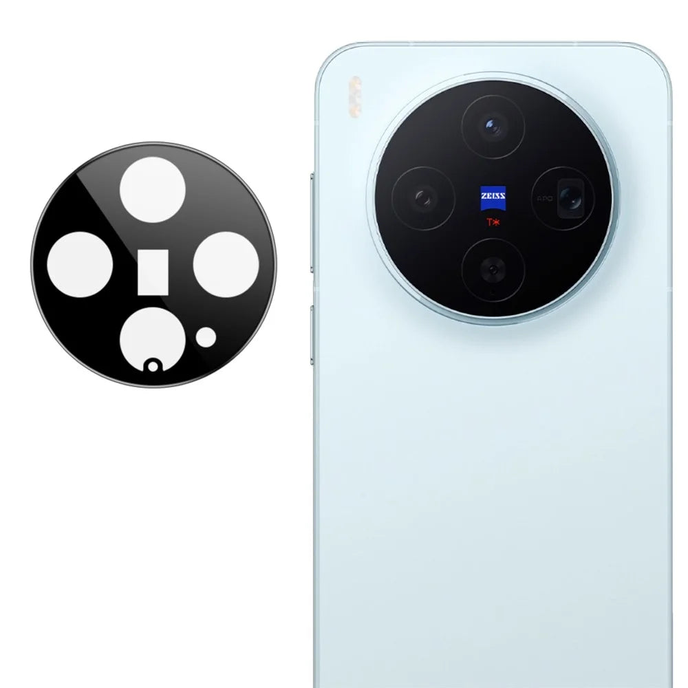 IMAK For vivo X300 5G Tempered Glass Full Coverage Camera Lens Protector with Self Positioning Frame (Black Version) - 1