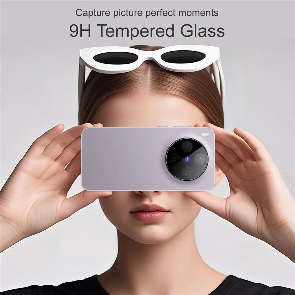 IMAK For vivo X300 5G Tempered Glass Full Coverage Camera Lens Protector with Self Positioning Frame (Black Version) - 3