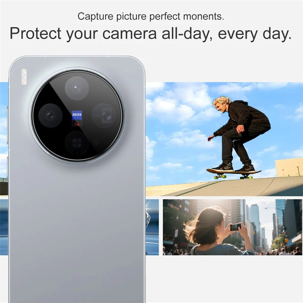 IMAK For vivo X300 5G Tempered Glass Full Coverage Camera Lens Protector with Self Positioning Frame (Black Version) - 5