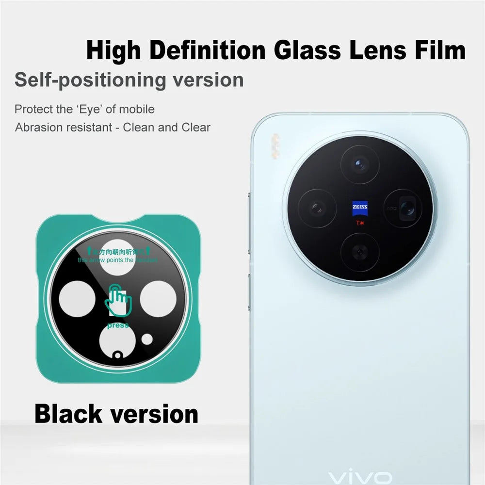 IMAK For vivo X300 5G Tempered Glass Full Coverage Camera Lens Protector with Self Positioning Frame (Black Version) - 7