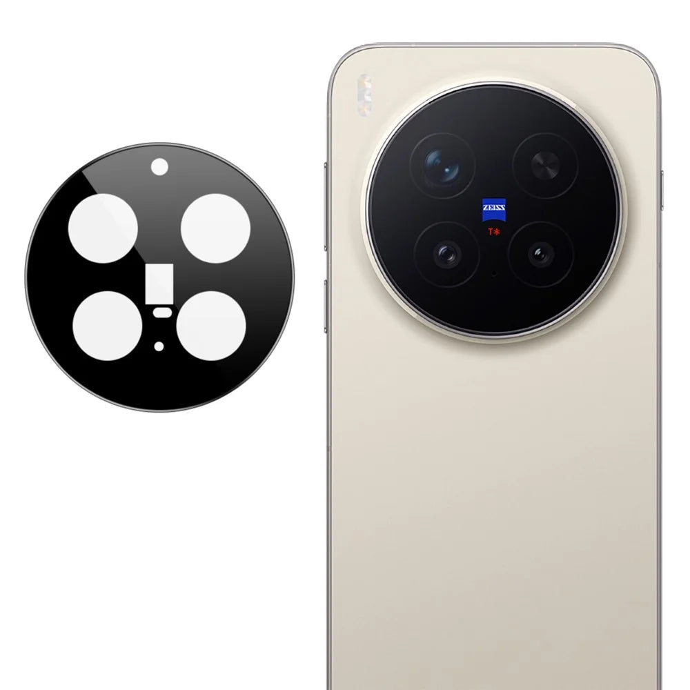 IMAK For vivo X300 Pro 5G Tempered Glass Full Coverage Camera Lens Protector with Self Positioning Frame (Black Version) - 1