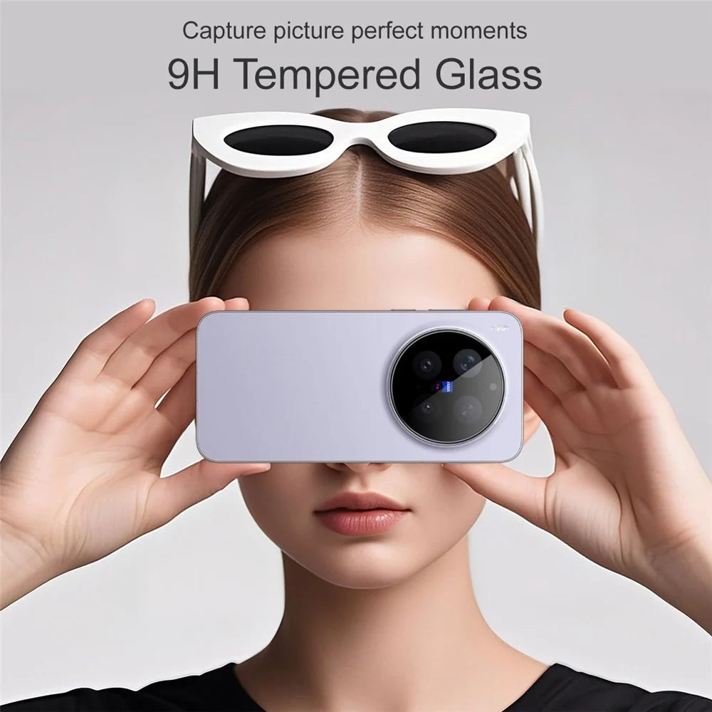 IMAK For vivo X300 Pro 5G Tempered Glass Full Coverage Camera Lens Protector with Self Positioning Frame (Black Version) - 4