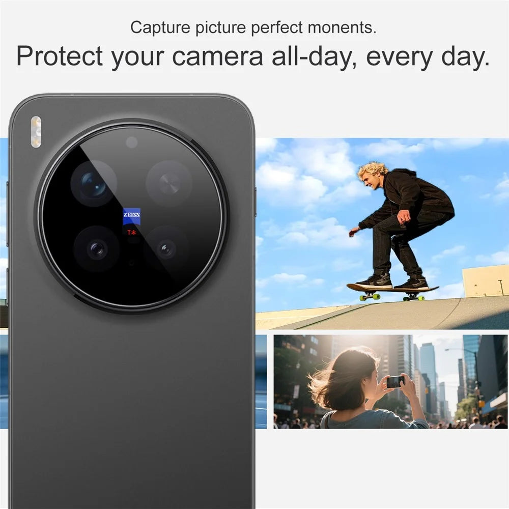 IMAK For vivo X300 Pro 5G Tempered Glass Full Coverage Camera Lens Protector with Self Positioning Frame (Black Version) - 6