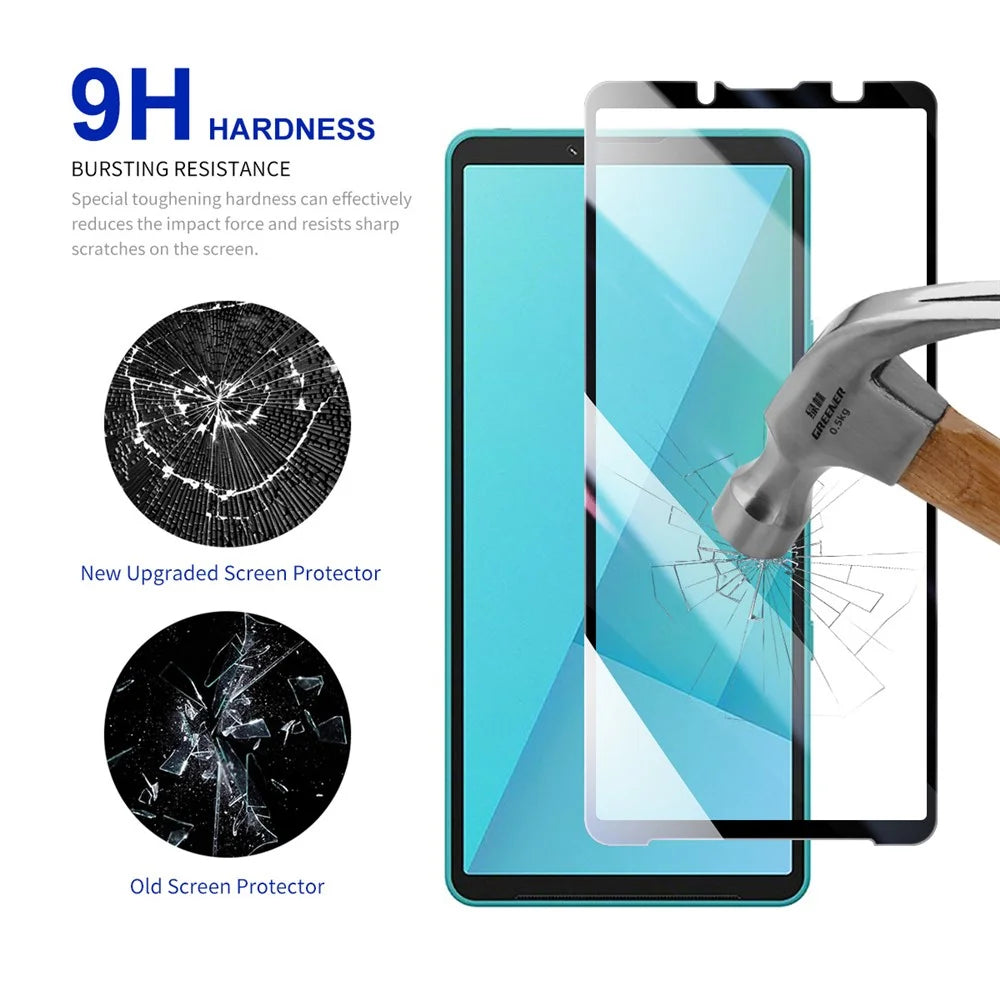 RURIHAI For Sony Xperia 10 VII Full Screen Protector Full Glue Secondary Hardening High Aluminium-Silicon Glass Film - 3