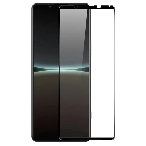 NORTHJO A++ For Sony Xperia 5 IV 5G Full Cover 0.3mm 2.5D High Aluminum-silicon Glass Film Silk Printing Explosion-proof Screen Protector - Black - 1