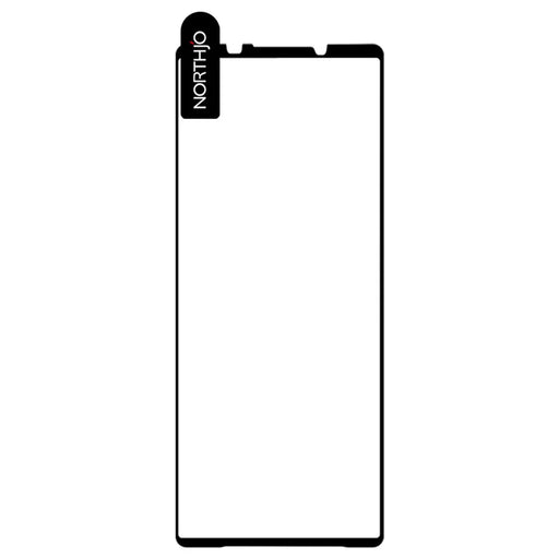 NORTHJO A++ For Sony Xperia 5 IV 5G Full Cover 0.3mm 2.5D High Aluminum-silicon Glass Film Silk Printing Explosion-proof Screen Protector - Black - 2