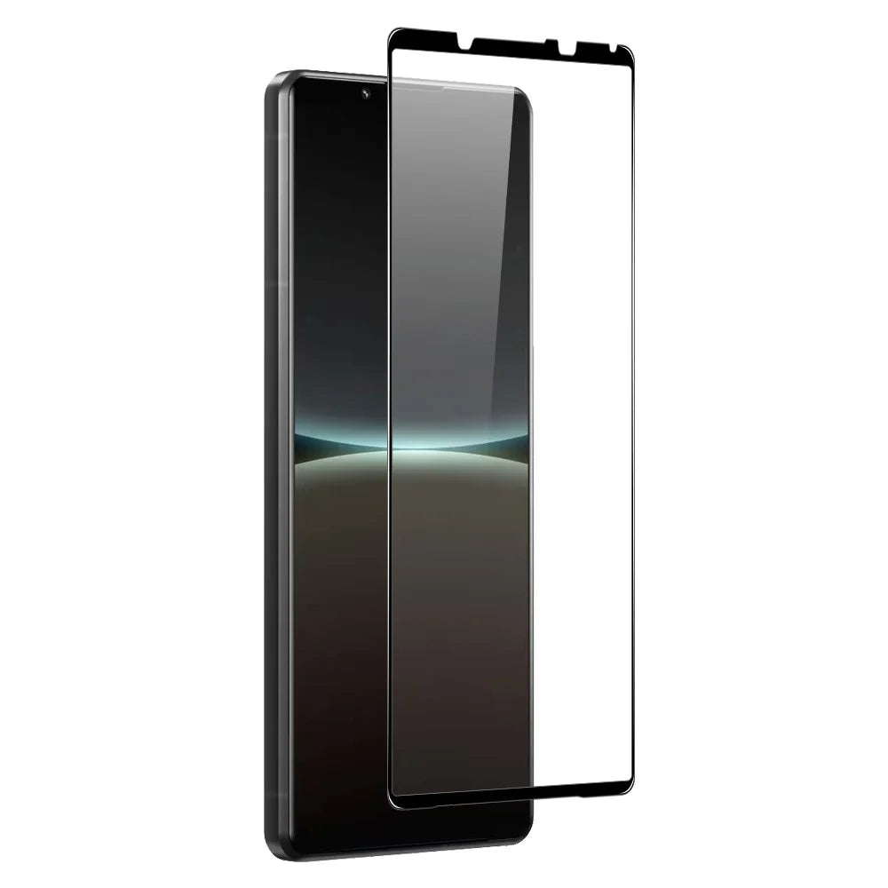 NORTHJO A++ For Sony Xperia 5 IV 5G Full Cover 0.3mm 2.5D High Aluminum-silicon Glass Film Silk Printing Explosion-proof Screen Protector - Black - 3
