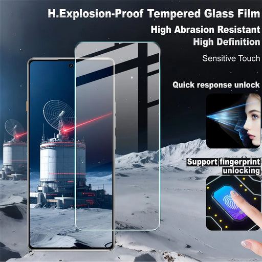 IMAK H Series For TECNO Camon 40 4G Screen Protector Tempered Glass Film (Not Complete Coverage) (Fingerprint Unlock) - 2
